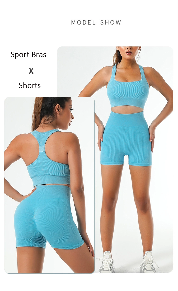 Best Selling Seamless Fitness Sportswear Set Workout Outfits Womens Gym Activewear